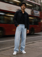 Baggy Fit Ice Blue High Rise Jeans