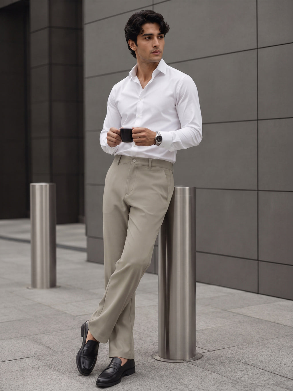 NT Comfort Fit Pistachio Mist Mid Rise Trouser
