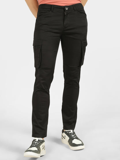 Summer Cool Stretchable Black Cargo