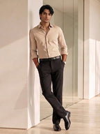 NT Comfort Fit Jet Black Mid Rise Trouser
