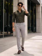 NT Comfort Fit  Steel Grey Mid Rise Trouser