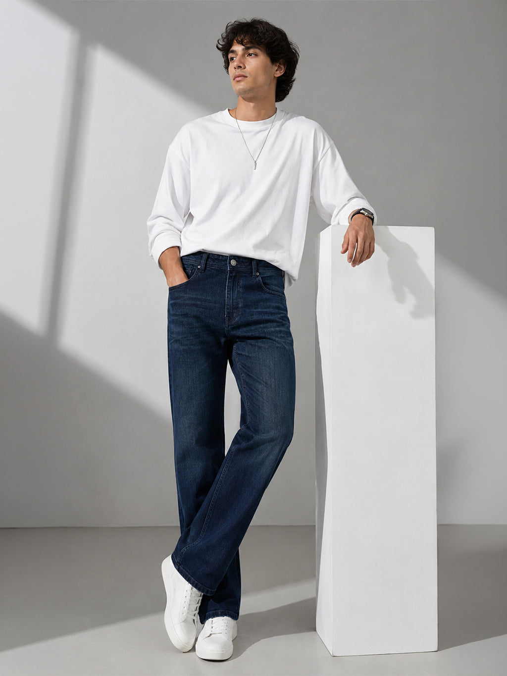 Stln Str Classic Straight Fit Royal Sapphire Mid Rise Faded Indigo Jeans