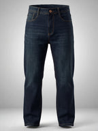 Stln Str Classic Straight Fit Forest Mid Rise Faded Indigo Jeans