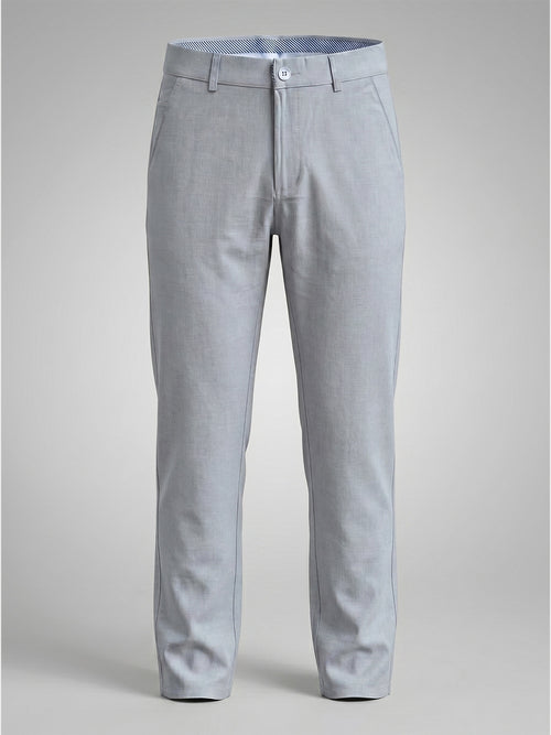 Linen Heritage Relaxed Fit Silver Mist Grey Mid Rise Trouser