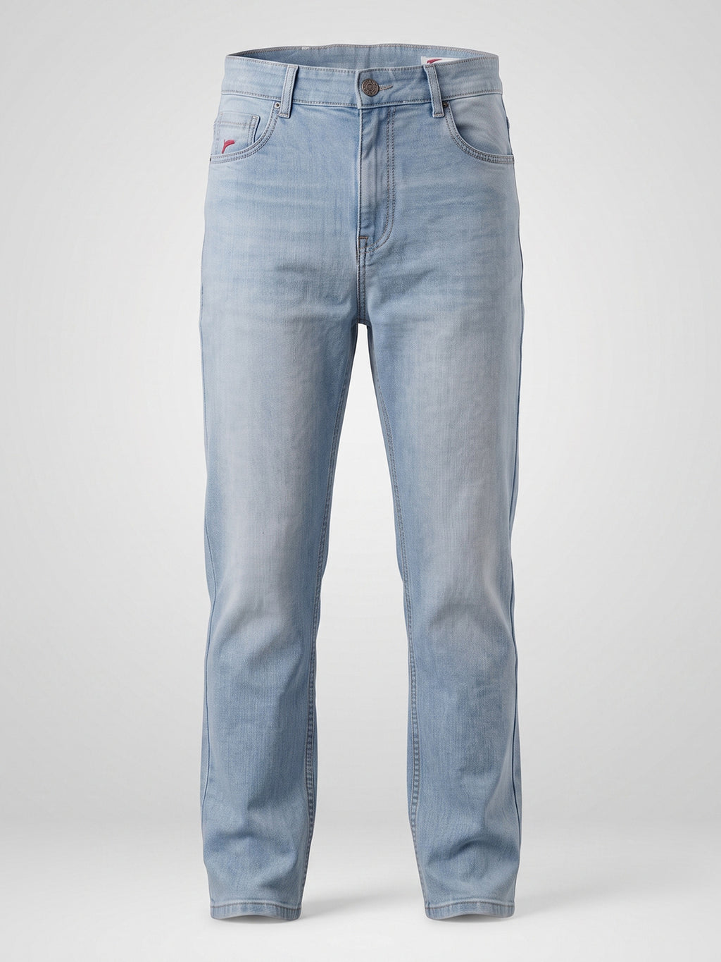 Comfort Fit Ice Blue Mid Rise Jeans