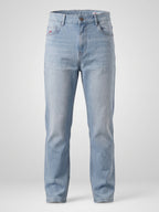 Comfort Fit Ice Blue Mid Rise Jeans