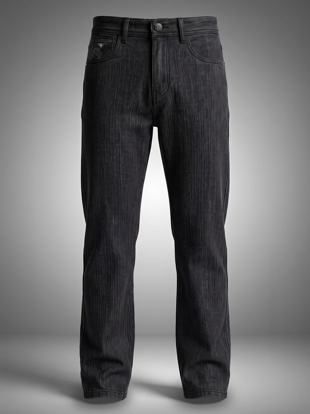 Straight Fit Dark Grey Mid Rise Jeans