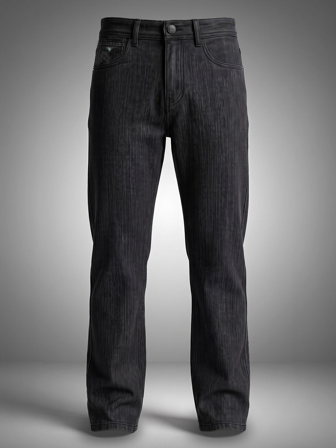 Straight Fit Dark Grey Mid Rise Jeans
