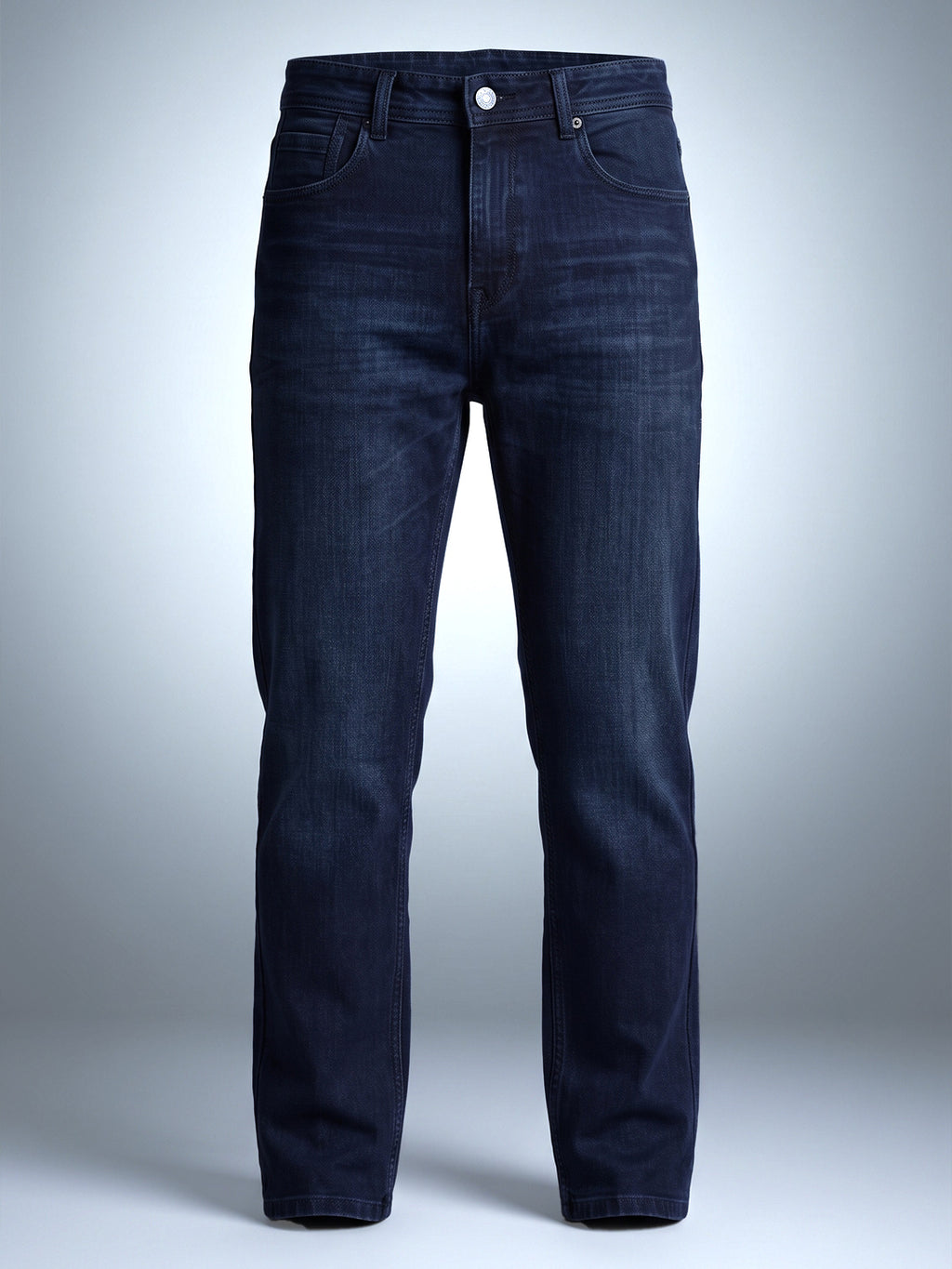 Stln Str Classic Straight Fit Royal Sapphire Mid Rise Faded Indigo Jeans