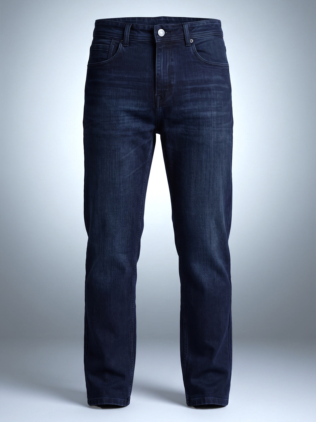 Stln Str Classic Straight Fit Royal Sapphire Mid Rise Faded Indigo Jeans