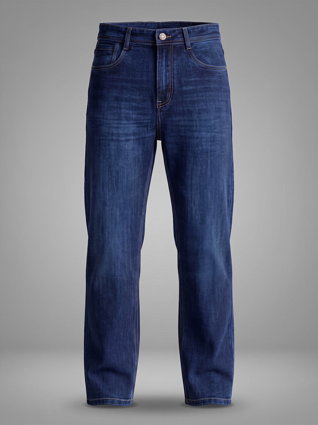 Stln Str Classic Straight Fit Royal Mid Rise Faded Indigo Jeans
