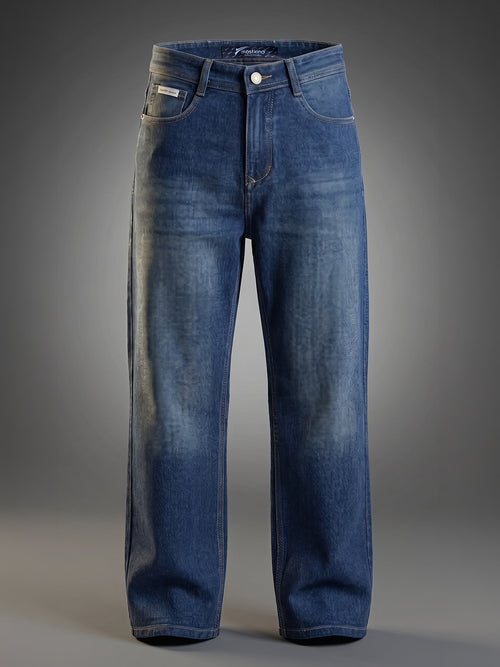 Baggy Fit Indigo High Rise Jeans