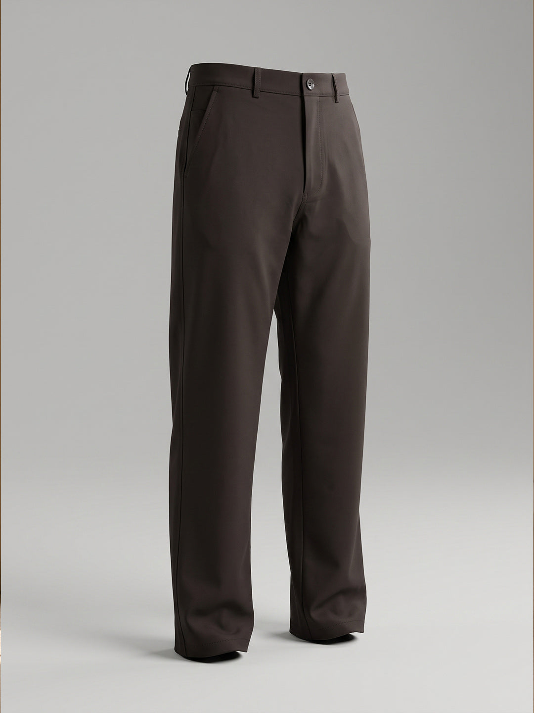 NT Comfort Fit Roasted Coffee Mid Rise Trousers