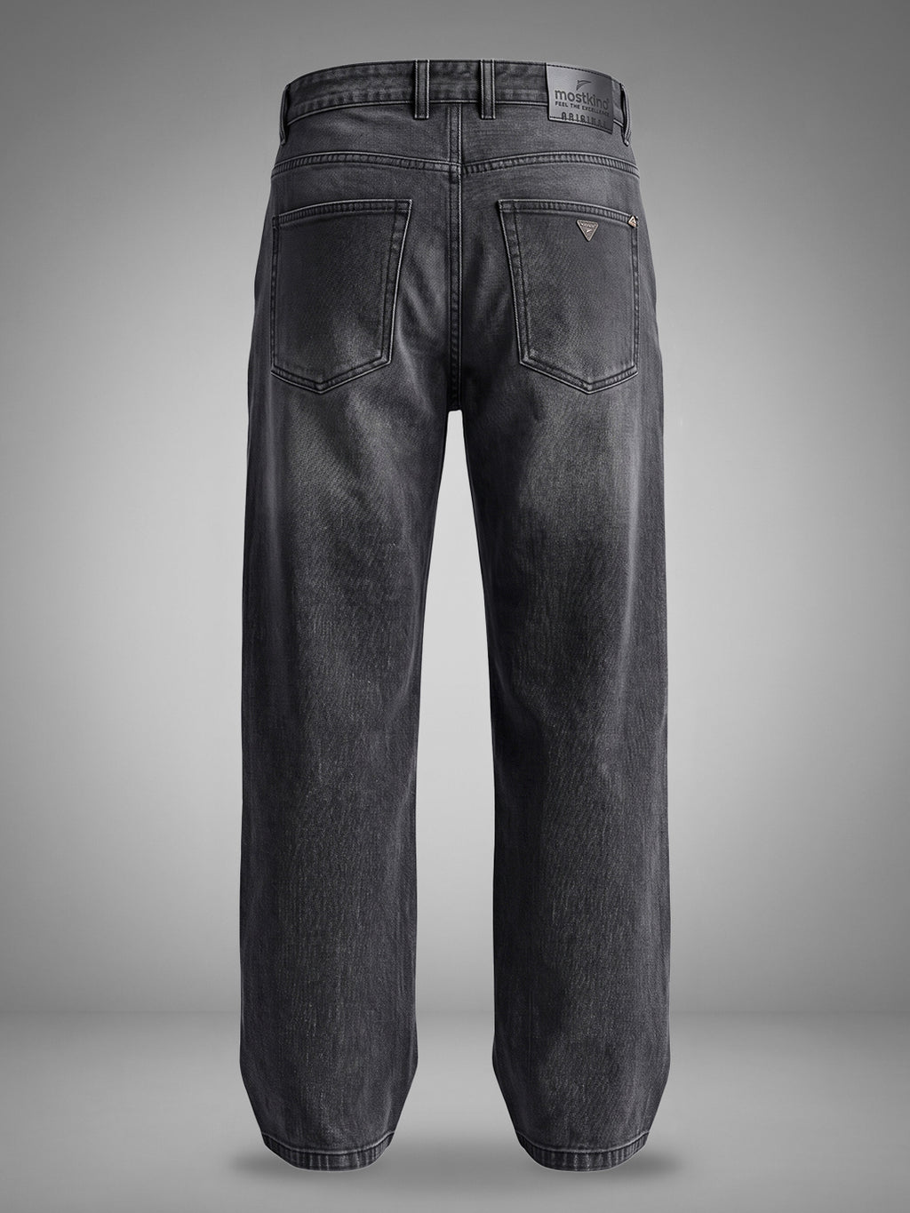 Baggy Fit Cloud Grey Mid Rise Jeans