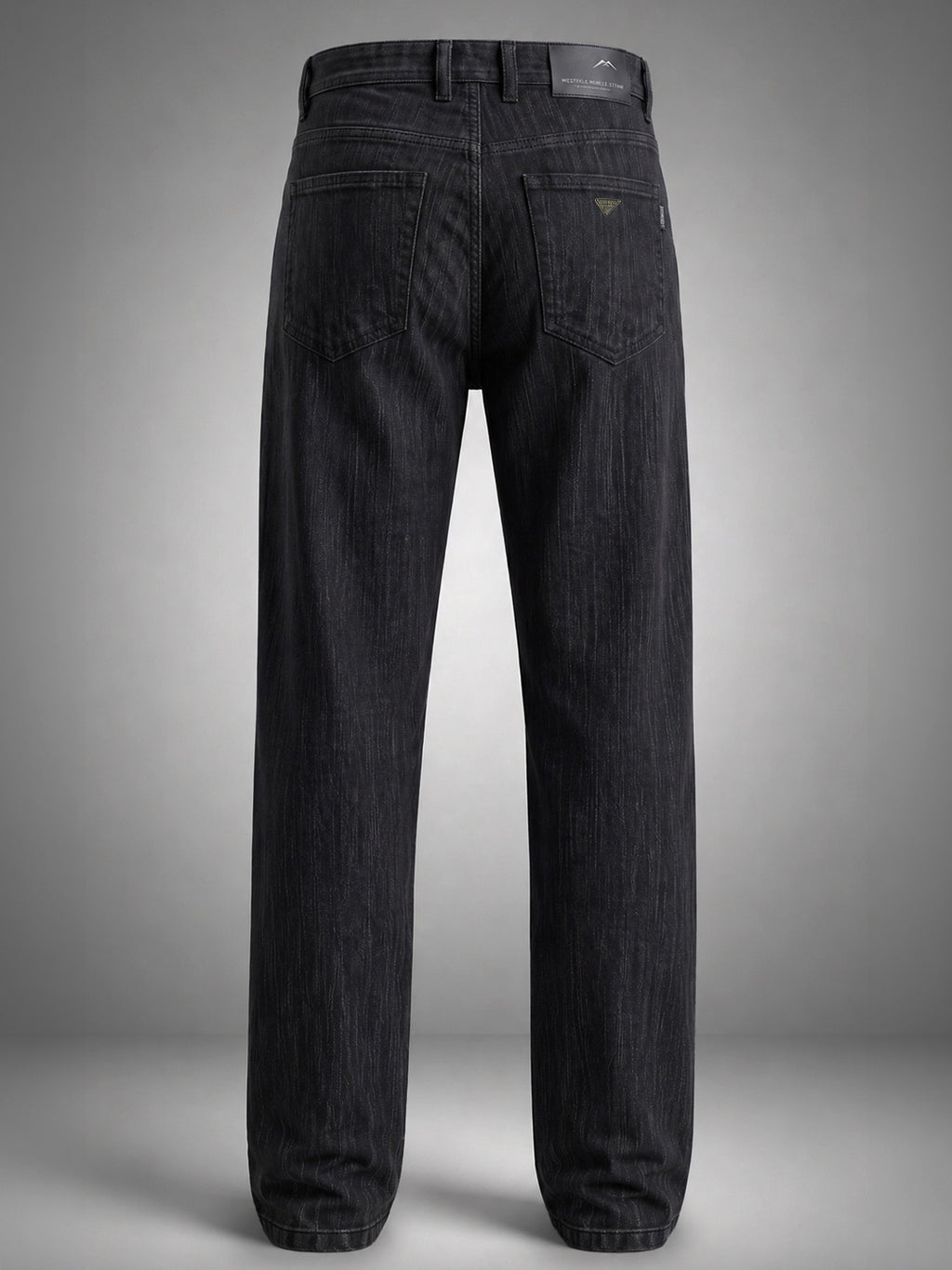 Straight Fit Dark Grey Mid Rise Jeans