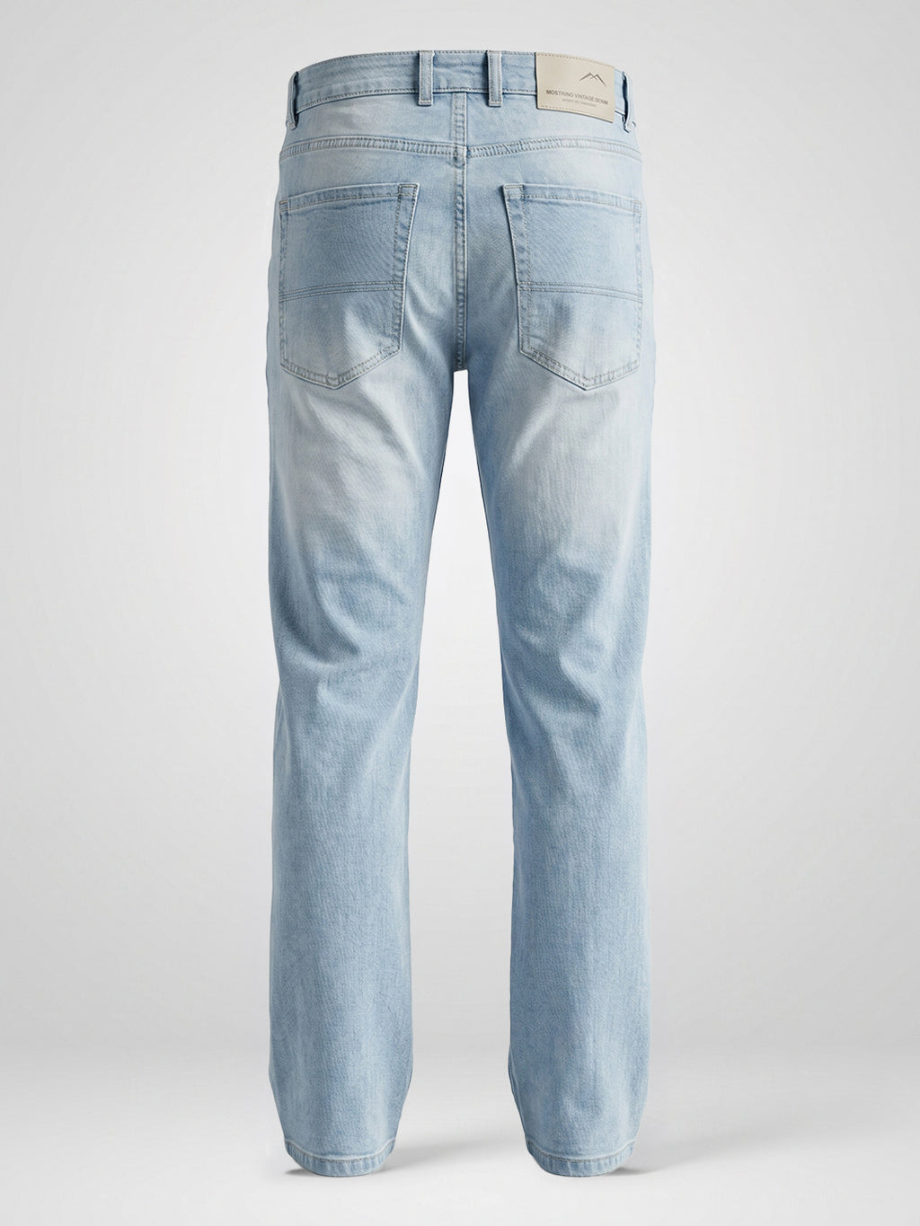Comfort Fit Ice Blue Mid Rise Jeans