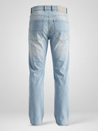 Comfort Fit Ice Blue Mid Rise Jeans