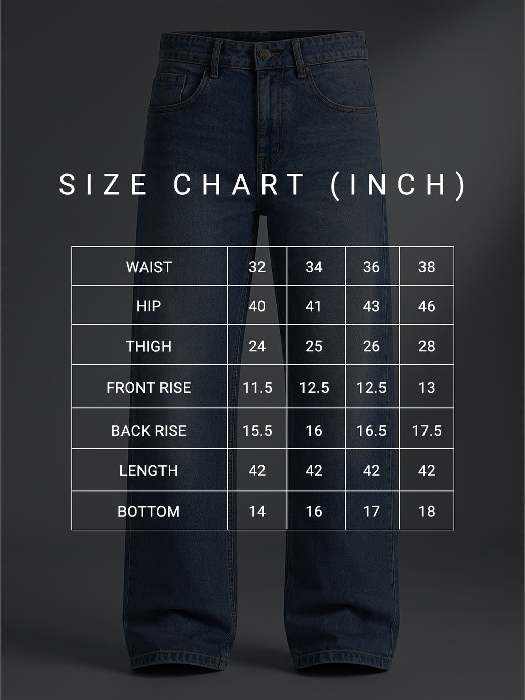 Baggy Fit Cloude Indigo High Rise Jeans