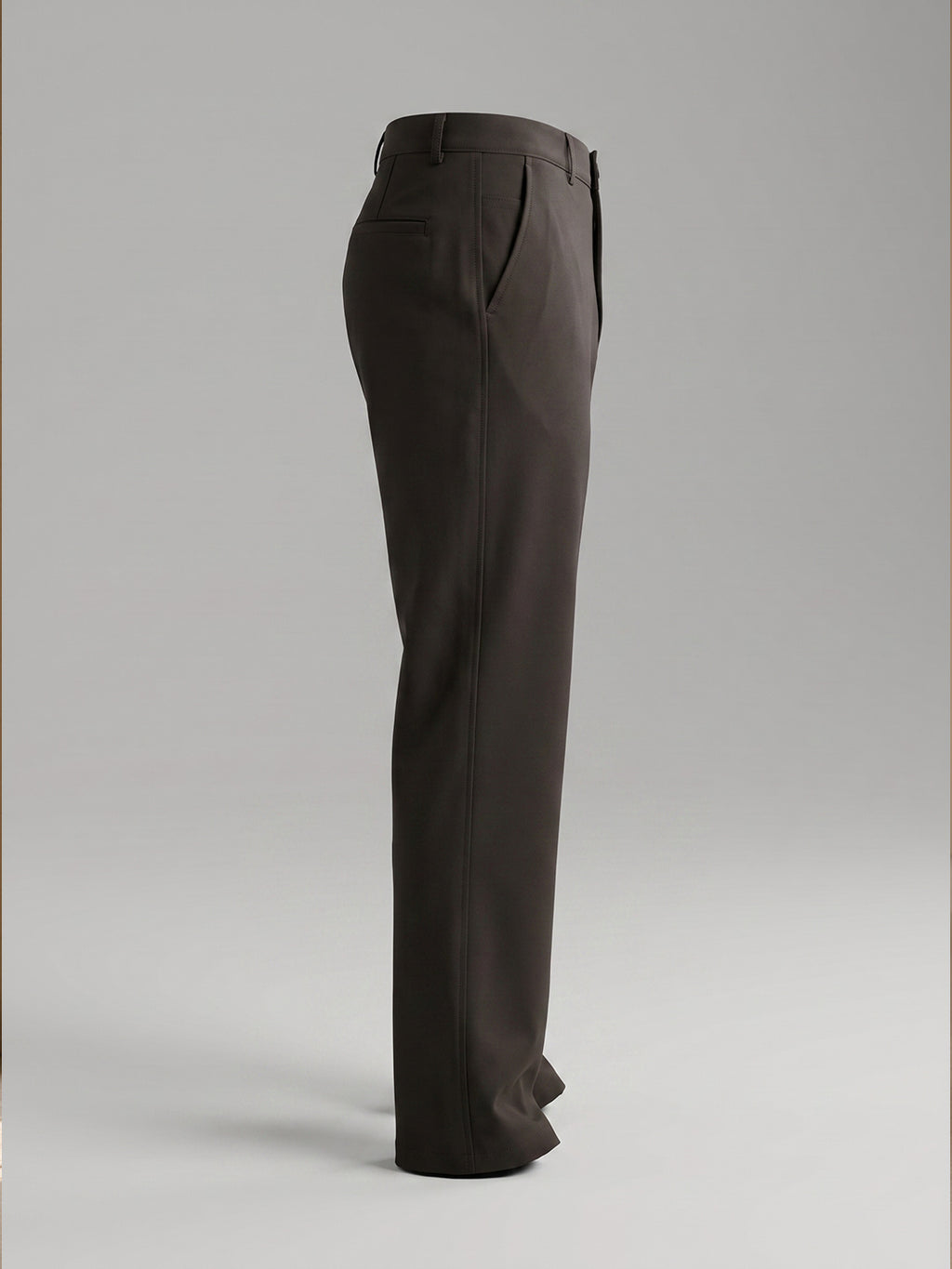 NT Comfort Fit Roasted Coffee Mid Rise Trousers