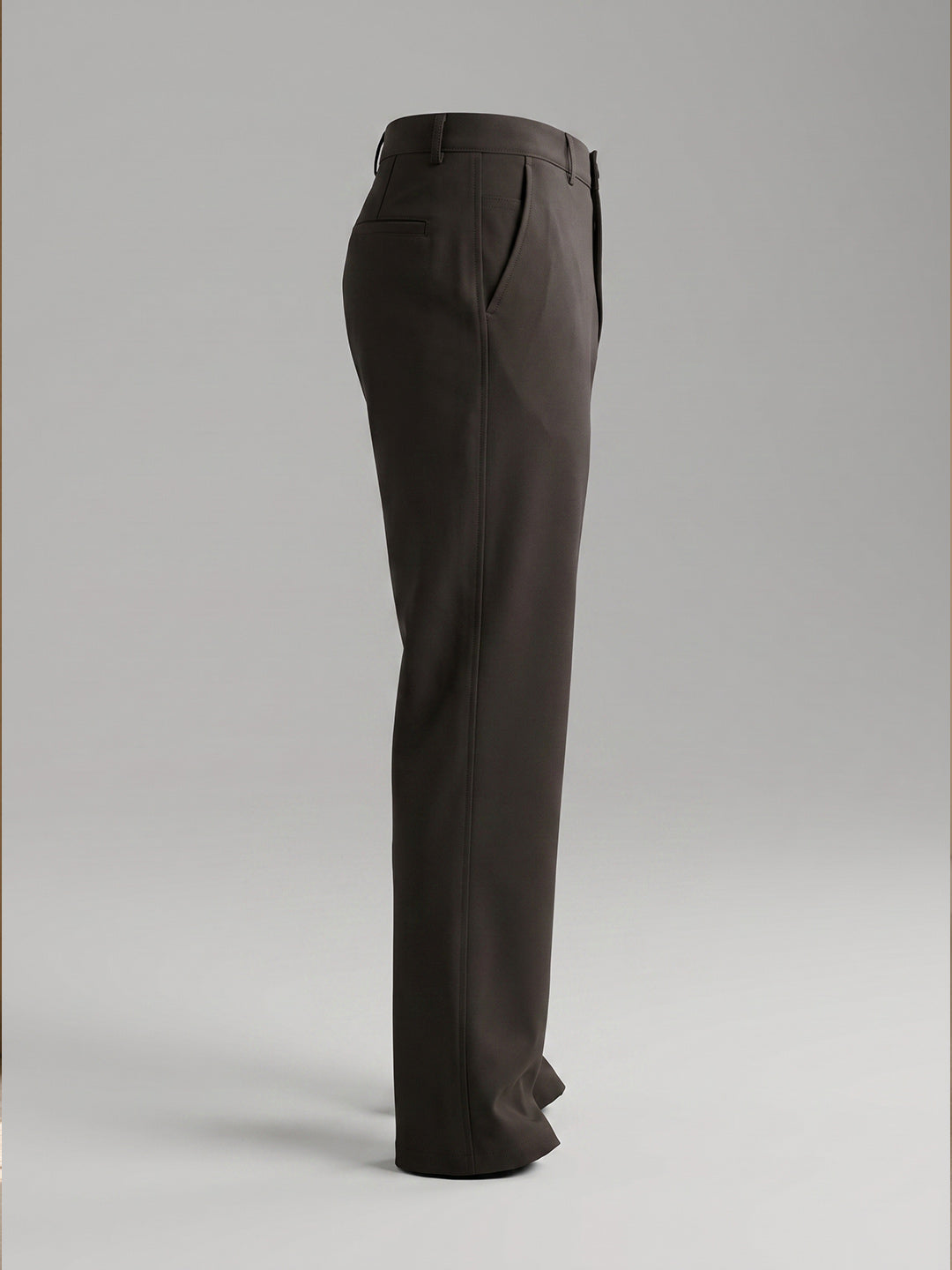 NT Comfort Fit Roasted Coffee Mid Rise Trousers