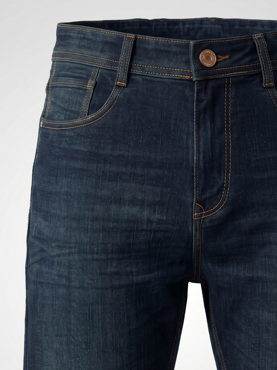 Stln Str Classic Straight Fit Forest Mid Rise Faded Indigo Jeans