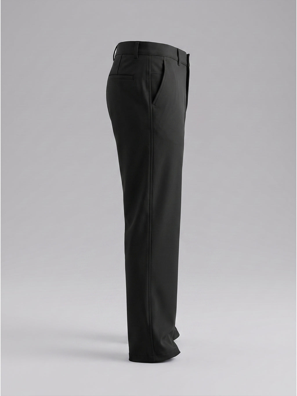 NT Comfort Fit Jet Black Mid Rise Trouser