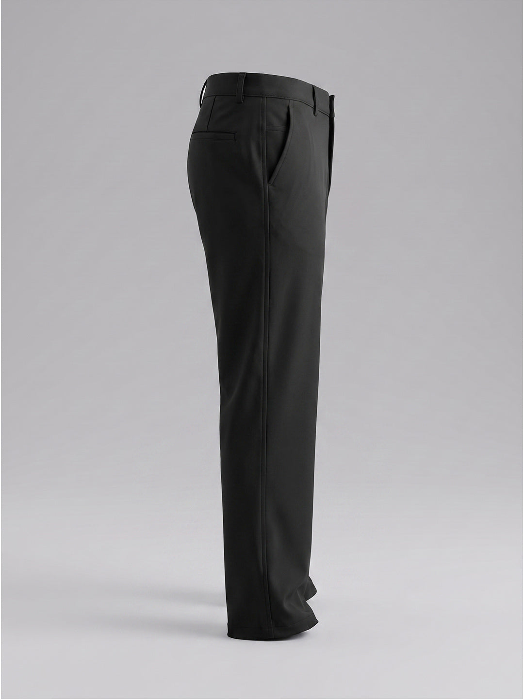 NT Comfort Fit Jet Black Mid Rise Trouser