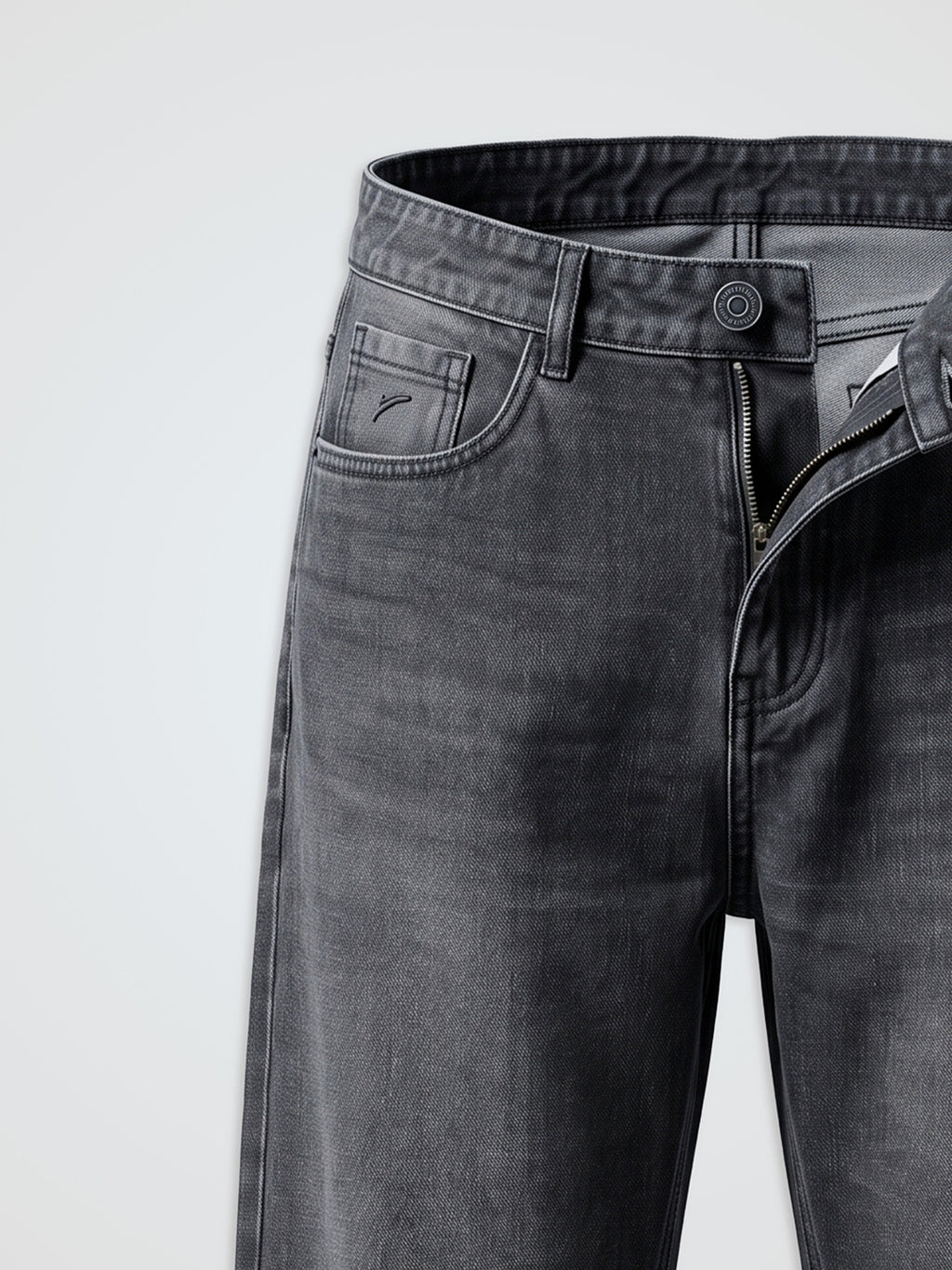 Baggy Fit Cloud Grey Mid Rise Jeans