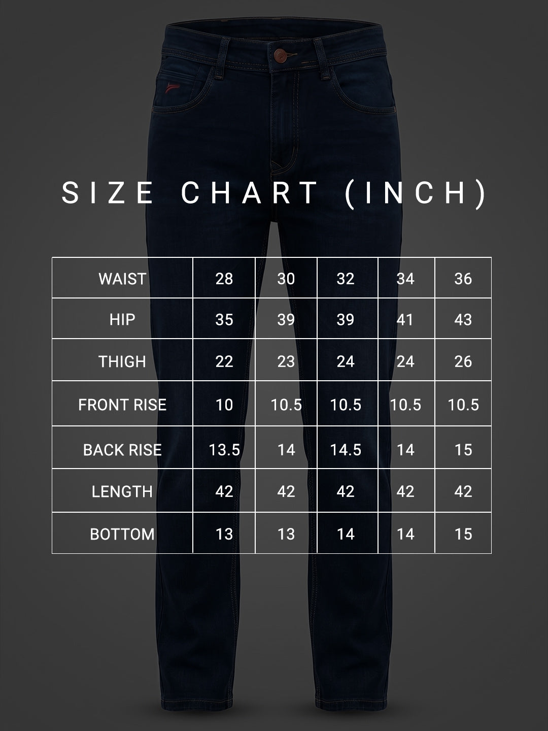 Executive Fit Indigo Tint Mid Rise Jeans