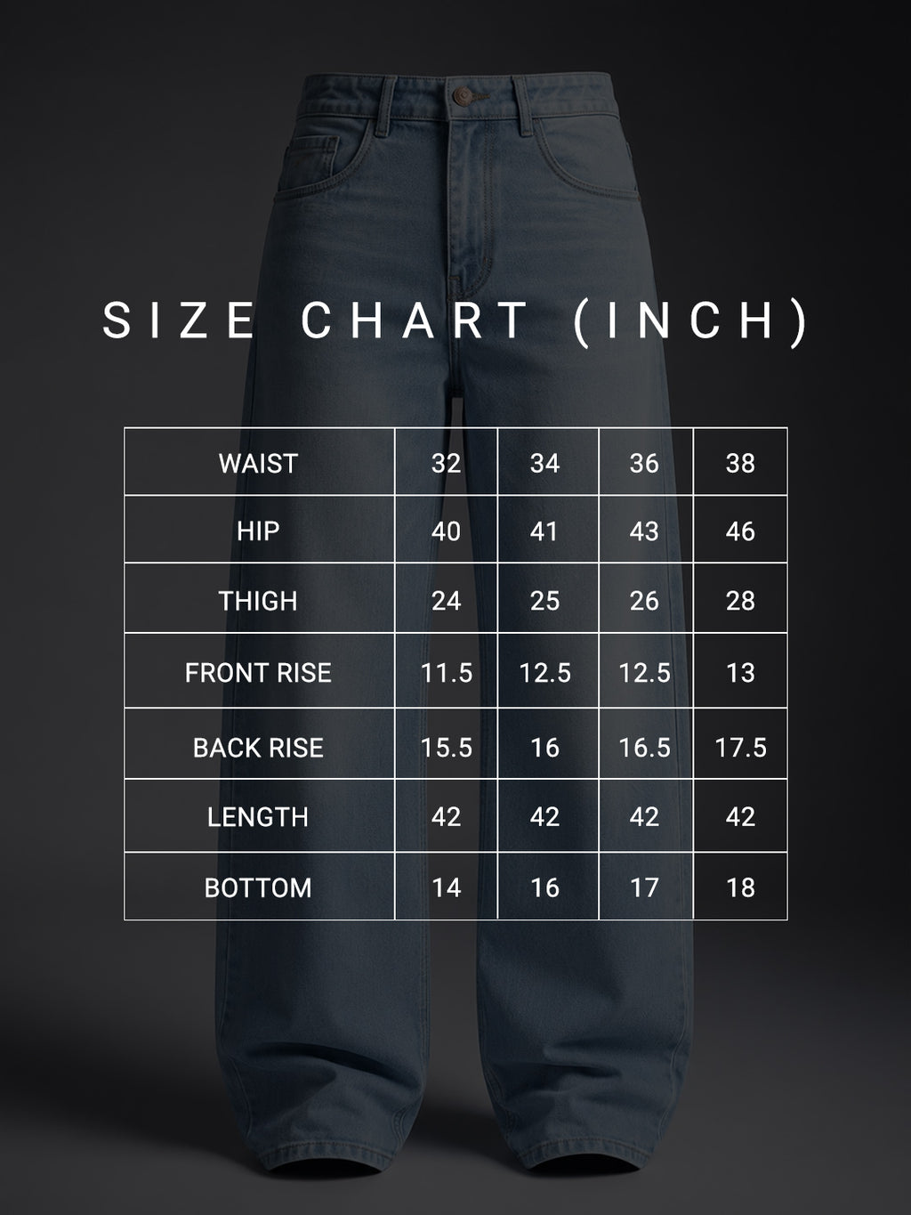 Baggy Fit Ice Blue High Rise Jeans