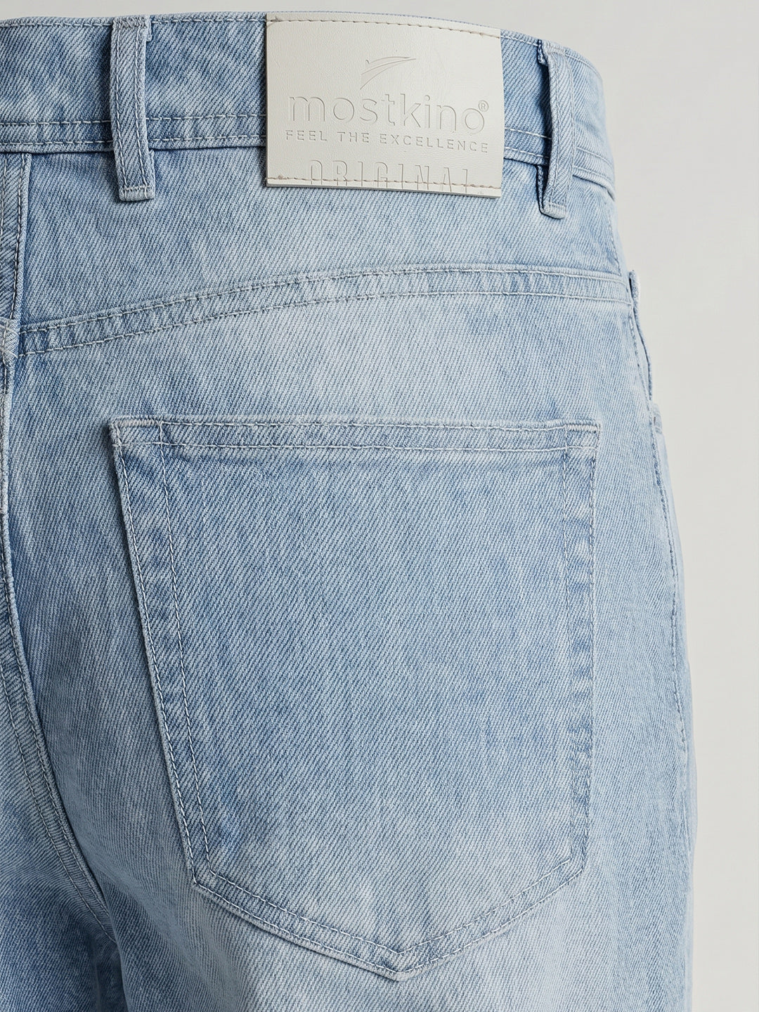 Baggy Fit Ice Blue High Rise Jeans