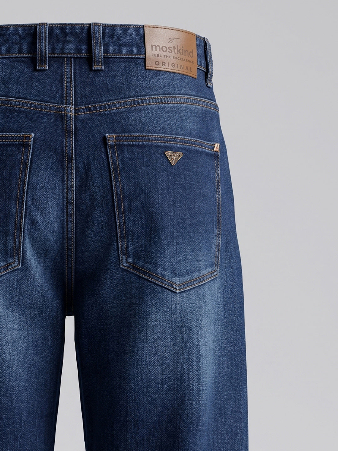 Baggy Fit Indigo Mid Rise Jeans