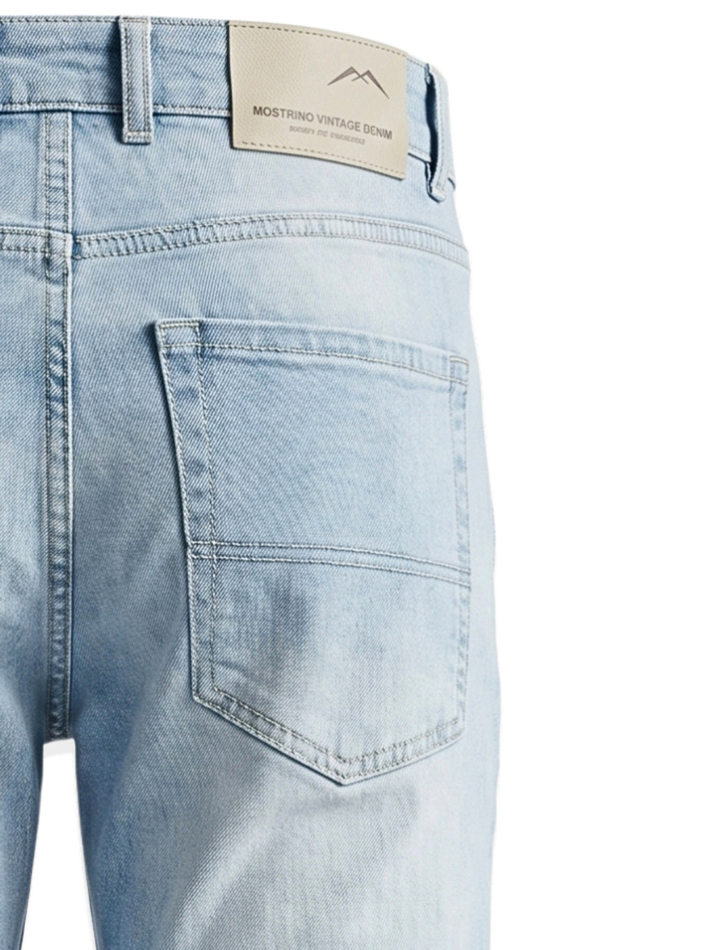 Comfort Fit Ice Blue Mid Rise Jeans