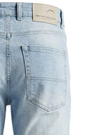 Comfort Fit Ice Blue Mid Rise Jeans