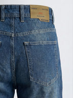 Baggy Fit Indigo High Rise Jeans