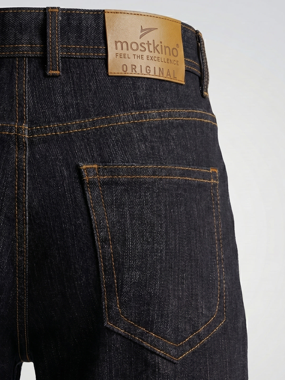 Straight Fit Black M/T Mid Rise Jeans
