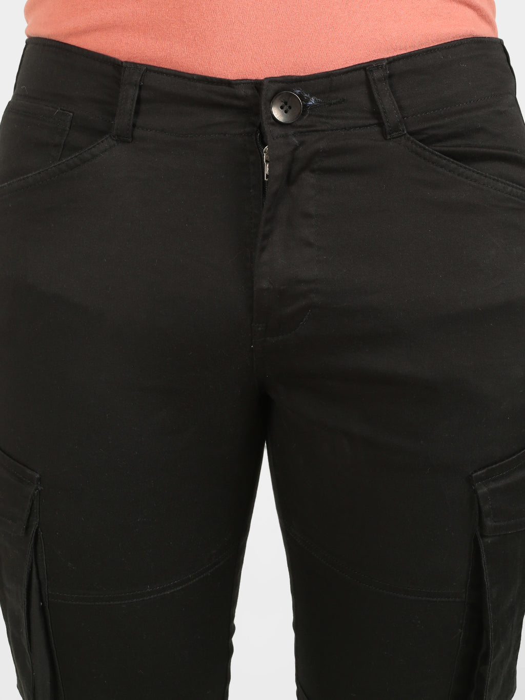 Summer Cool Stretchable Black Cargo