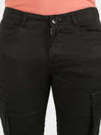 Summer Cool Stretchable Black Cargo
