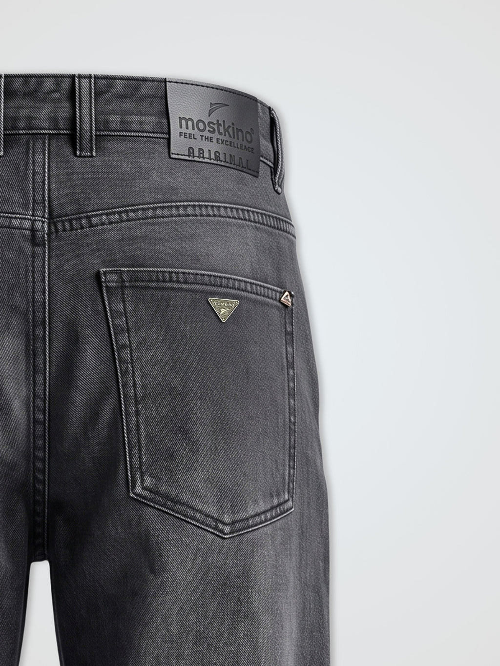 Baggy Fit Cloud Grey Mid Rise Jeans
