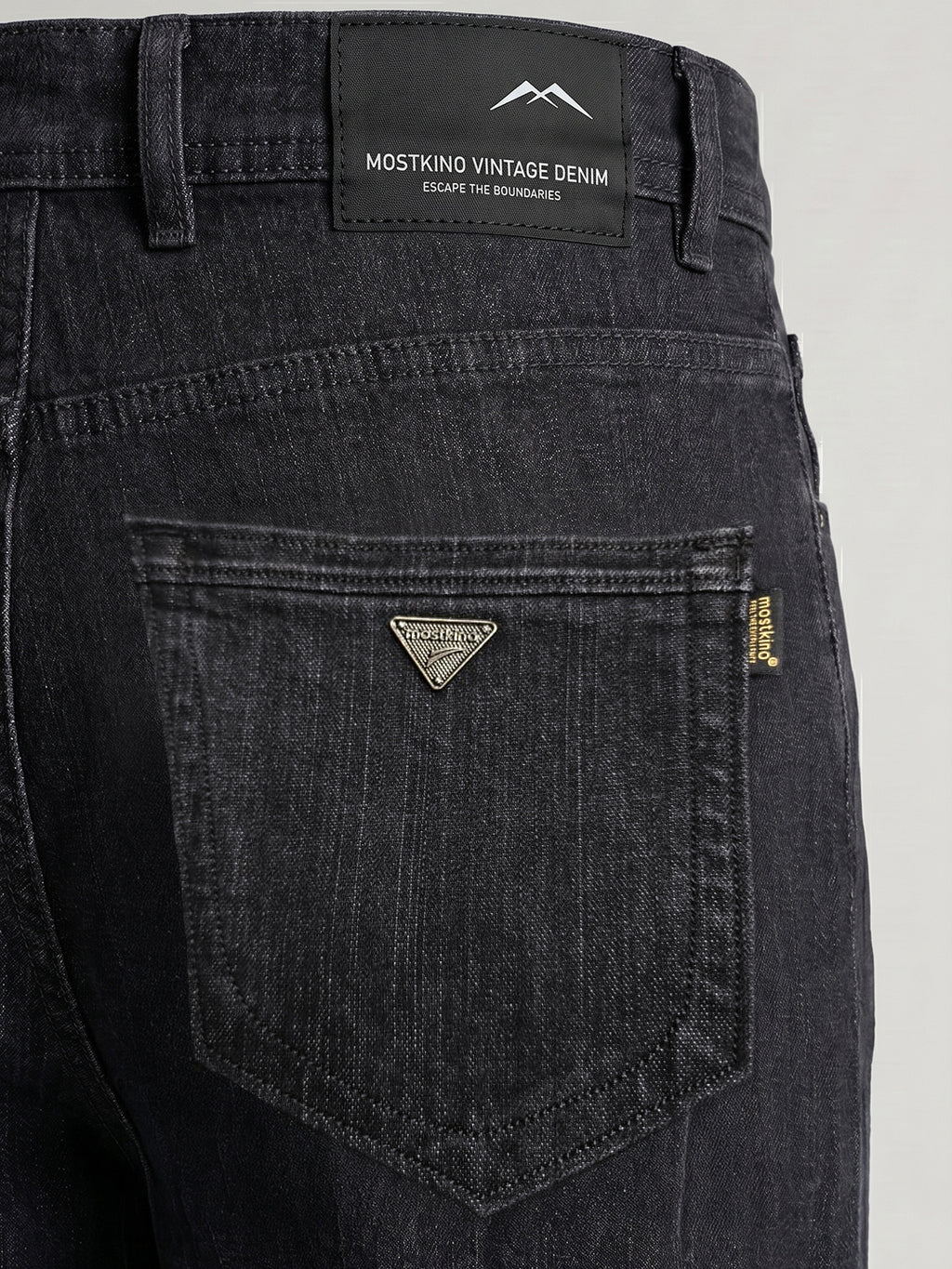 Straight Fit Dark Grey Mid Rise Jeans