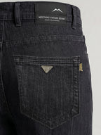 Straight Fit Dark Grey Mid Rise Jeans