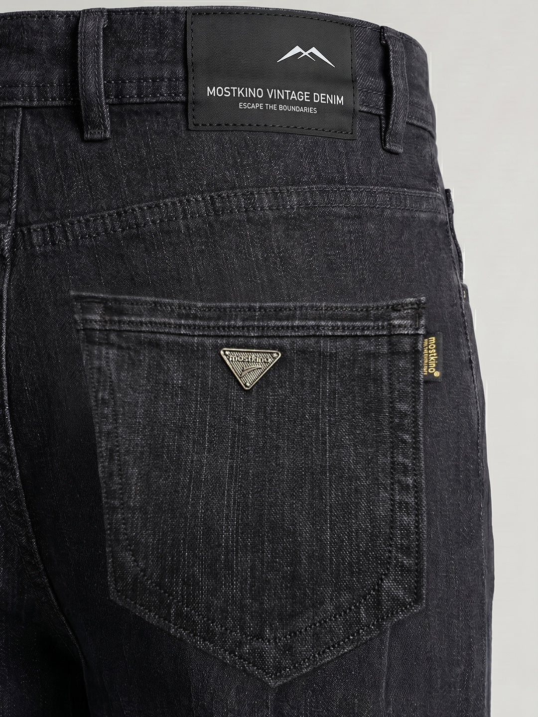 Straight Fit Dark Grey Mid Rise Jeans