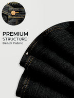Stalin Slub Club Wear Straight Fit Black Mt Mid Rise Jeans