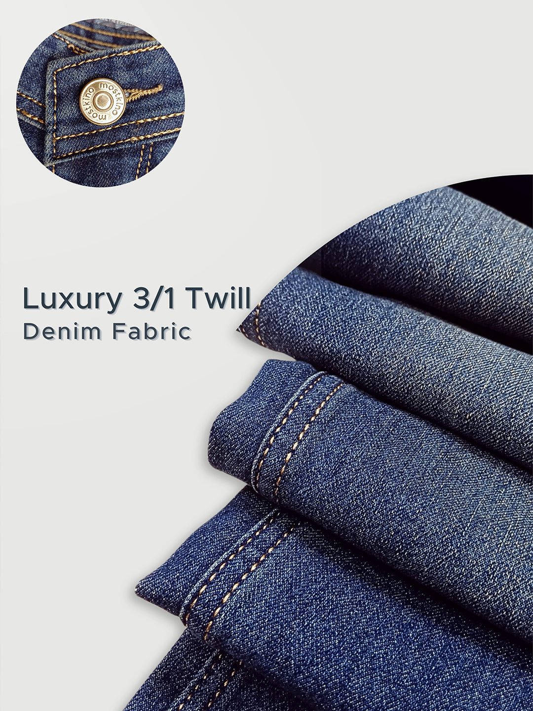 Baggy Fit Indigo High Rise Jeans