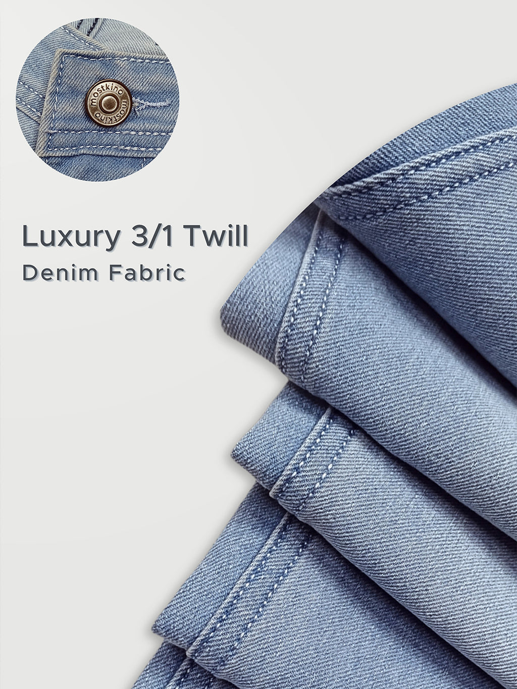 Baggy Fit Ice Blue High Rise Jeans