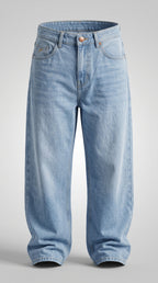 Baggy Fit Ice Blue High Rise Jeans