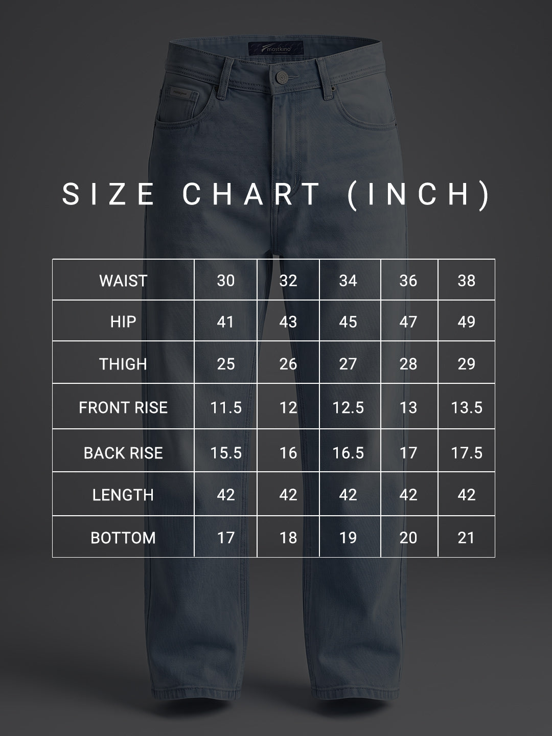 Baggy Fit Ice Blue High Rise Jeans