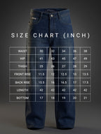 Baggy Fit Indigo High Rise Jeans