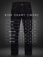Straight Fit Black M/T Mid Rise Jeans