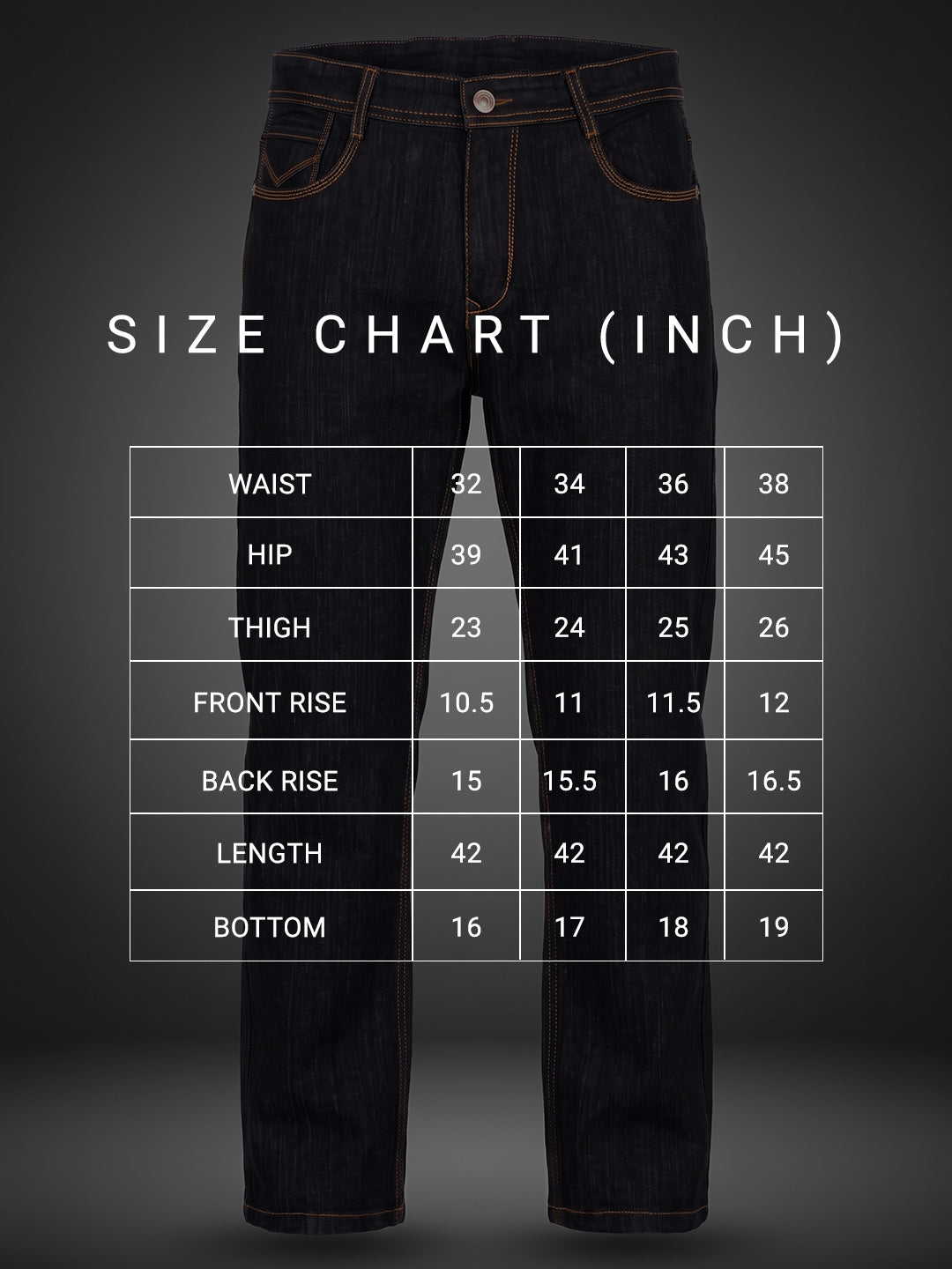 Straight Fit Black M/T Mid Rise Jeans